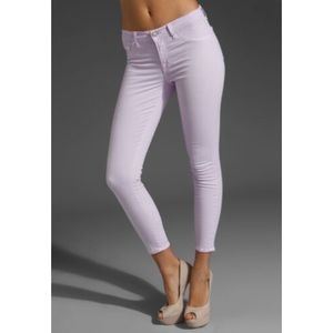 J Brand Womens 835 Mid Rise Capri Cropped Skinny Jeans Soft Lilac size 29